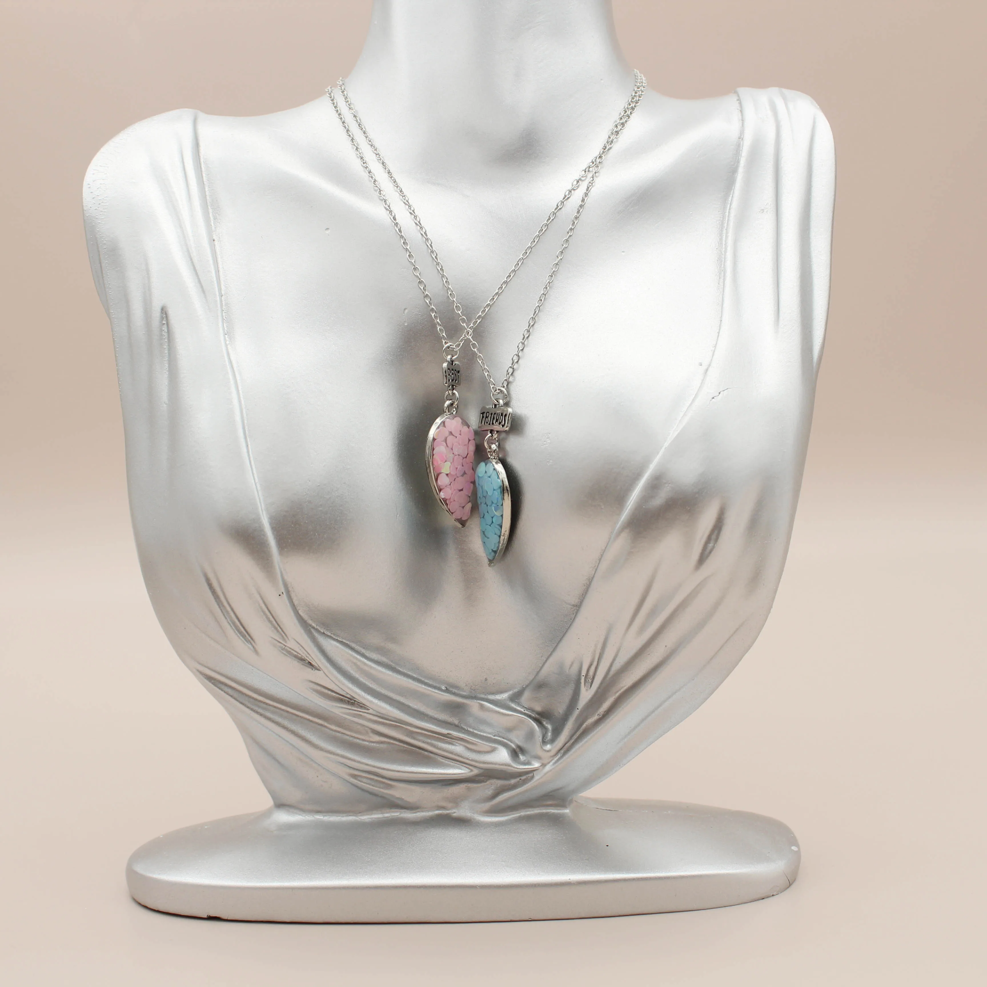 Collane Cuore Spezzato Mamma E Figlia - Ciondolo Magnetico - Ricordo A Distanza - Regalo Festa Della Mamma - Foto 6