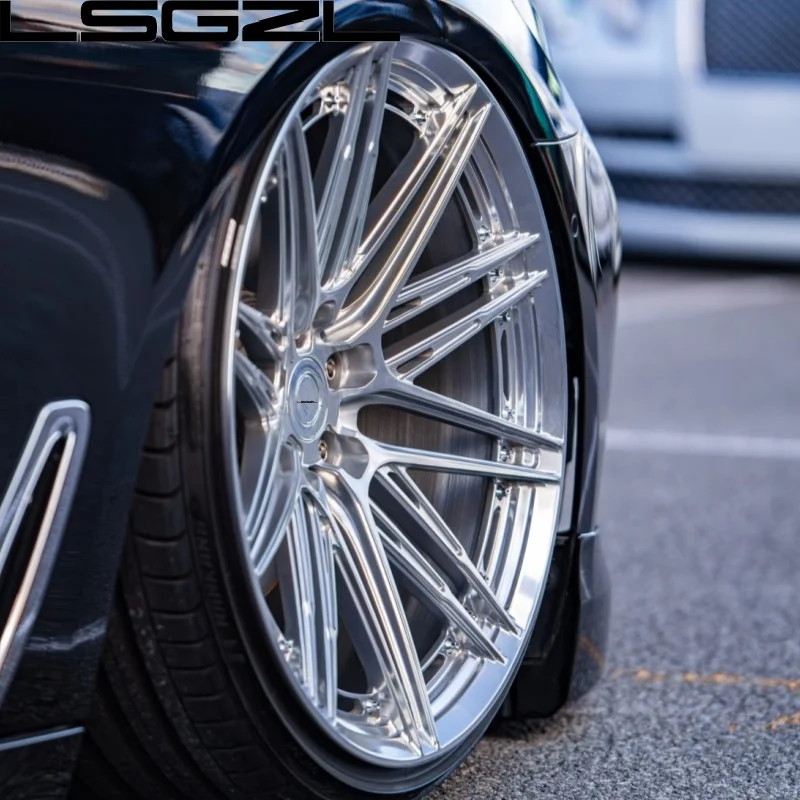 Forged Monoblock Concave Polished Wheel Rims For Mercedes Audi BMW Urus 5x114.3 5x120 5x130