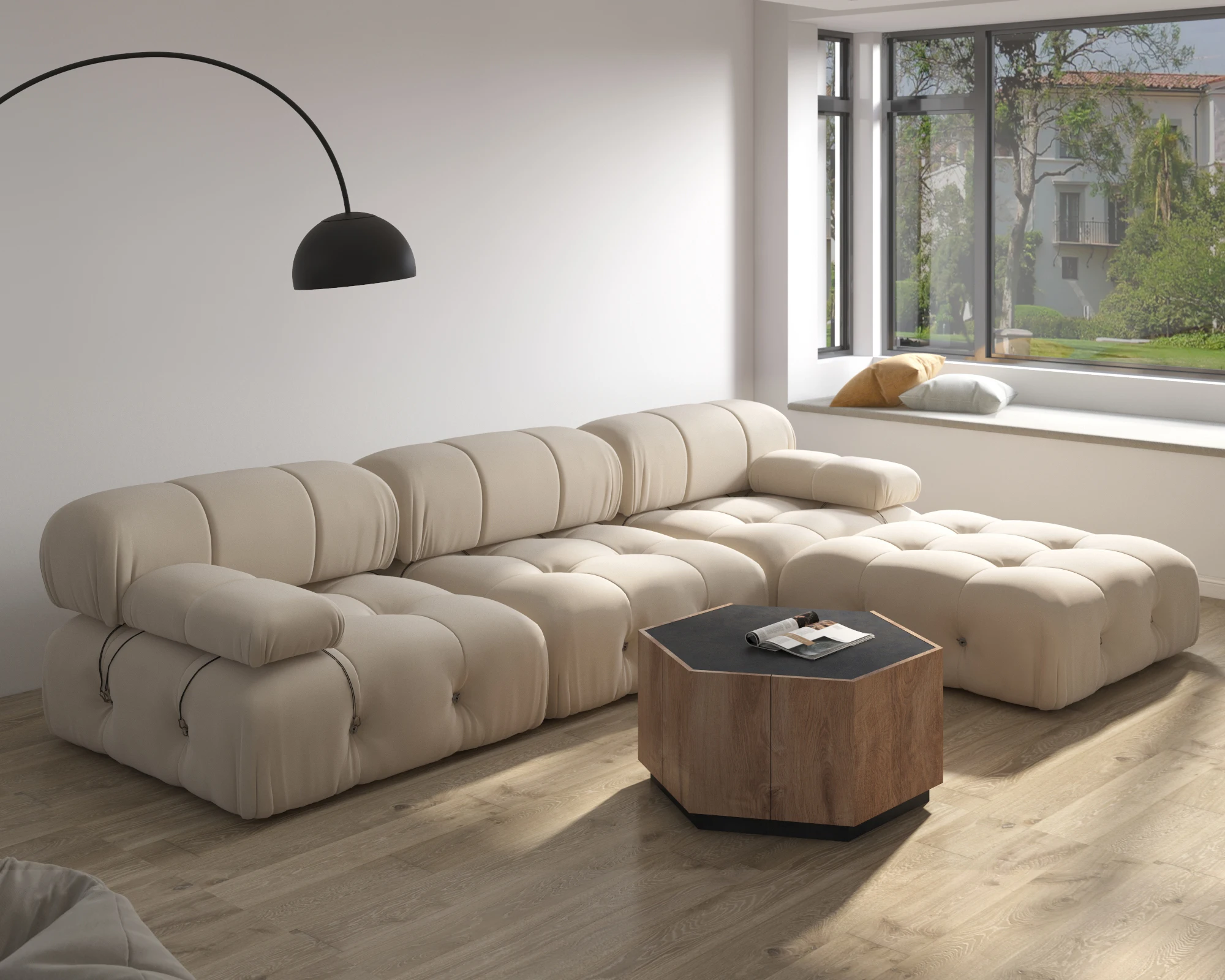 Italian Lshape Modular Sectional Sofas White Chaise Sectional Couch