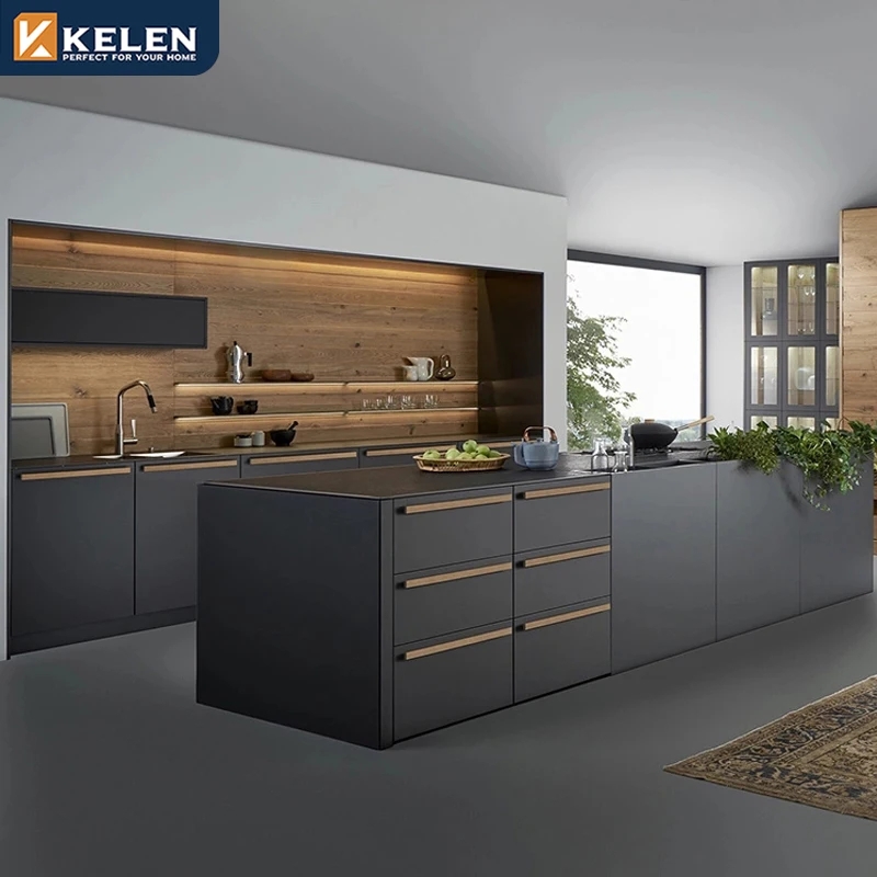 Kelen 2025 Luxury Custom Kitchen Remodel Furniture Island Manufacturer Modern Designs Home and Kitchen Cabinet