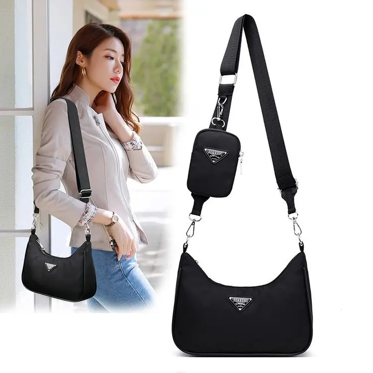 2pcs Fashion Nylon Shoulder Bag Women Chians Crossbody Bag Designer  Messenger Handbag Trendy Armpit Bag Bolsa feminina - AliExpress