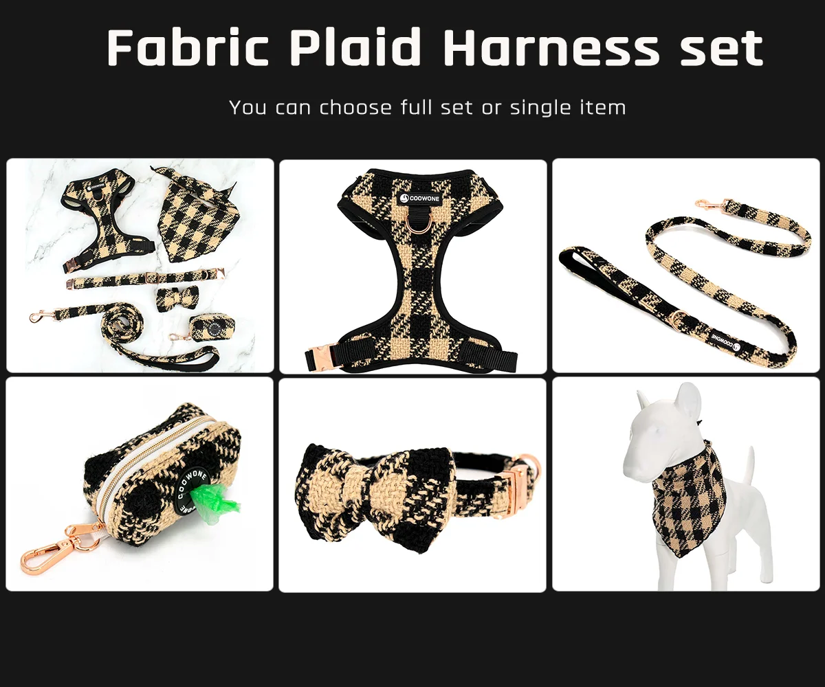 Custom Dog Harness Set Luxury Biothane Dog Leash And Harness Dog