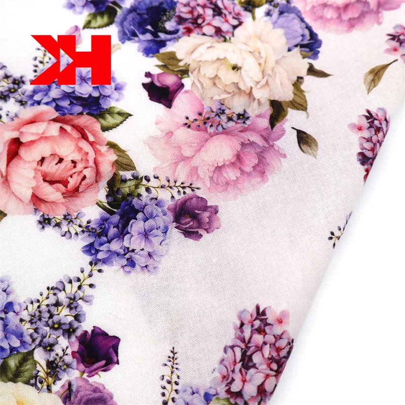 Цифровая печать на ткани от производителей органических цветочных тканей Kahn