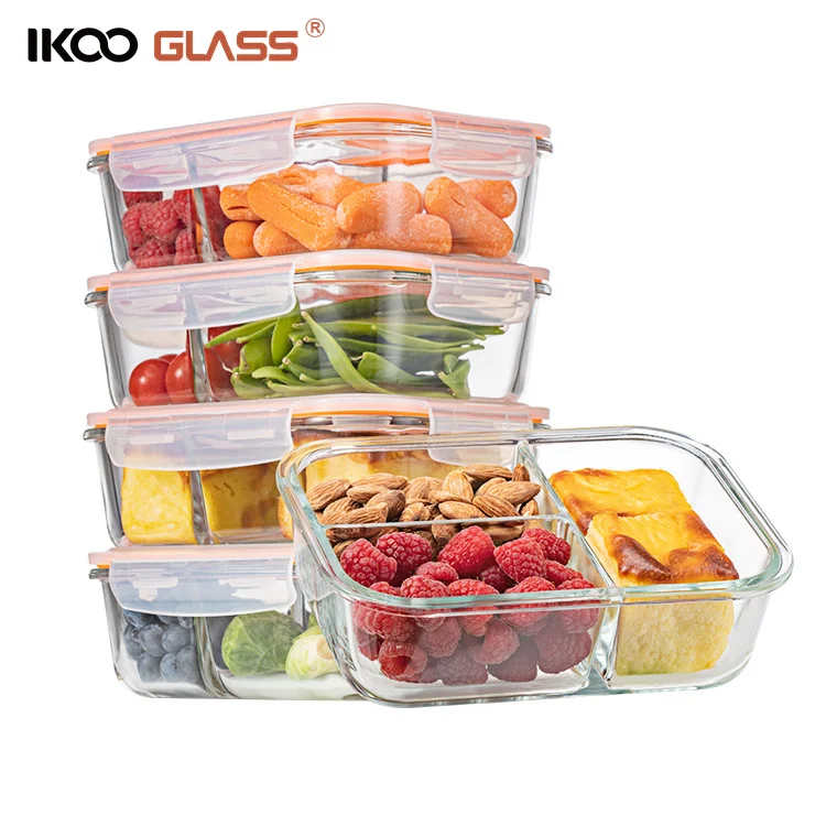meal prep 2-compartment bento lunch box