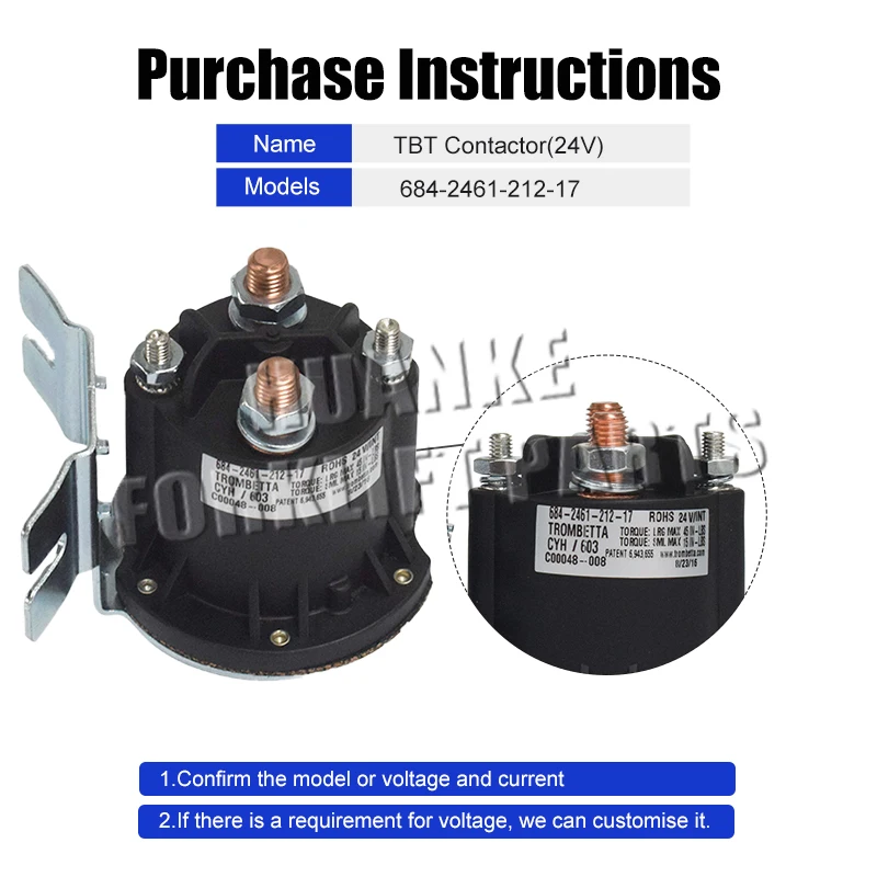 Original Schütz TROMBETTA 684 2461 212 17 Kontaktor 24V 150A, Relais Motorrelais