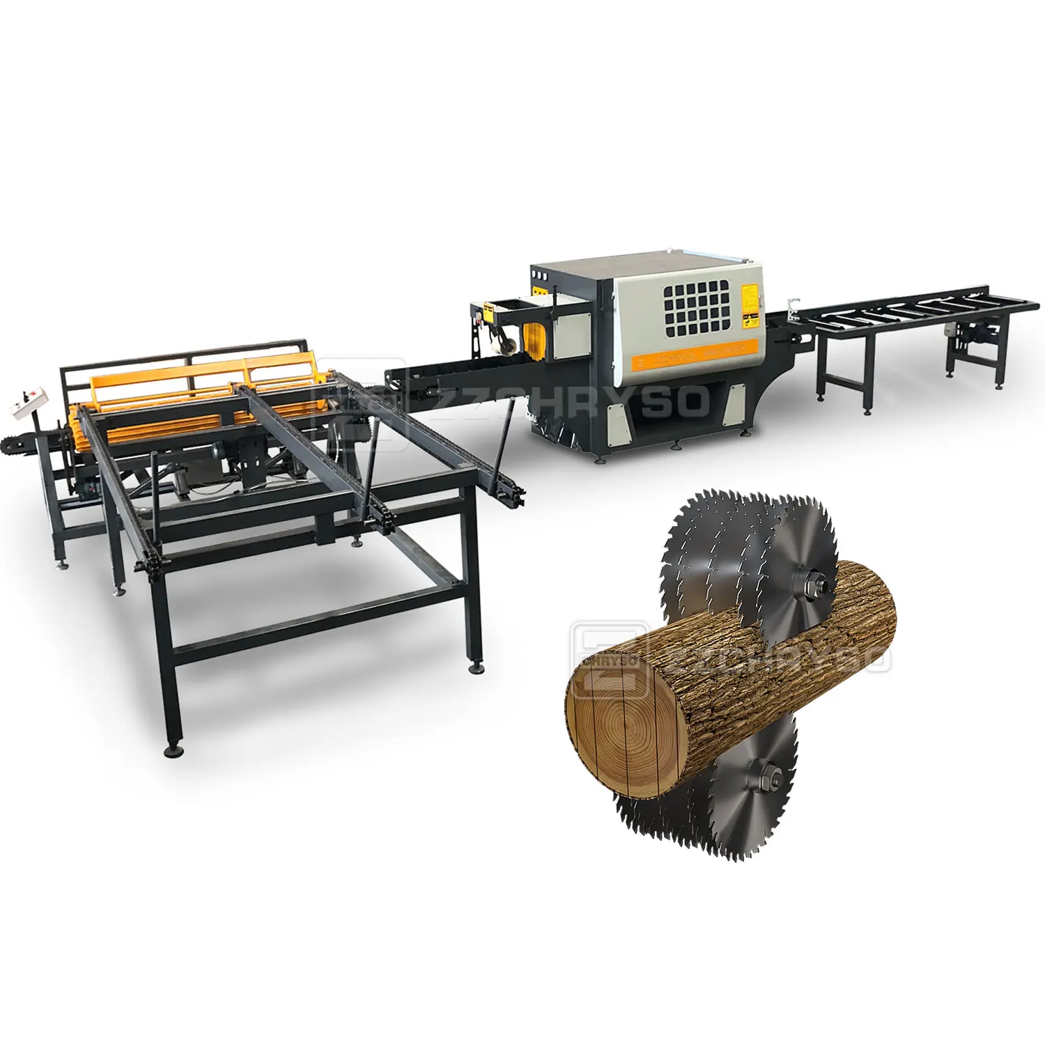 ZZCHRYSO Round Log Multi Rip Saw Circular Saw Wood Saw Machine Production Line