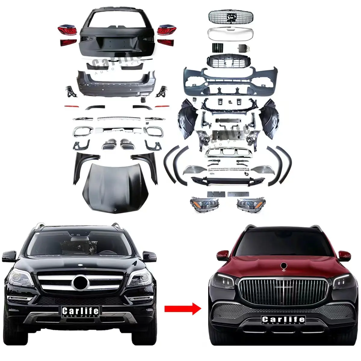 High Performance Car Body Kit Upgrade 2022 Car Wide Body Kits Mercedes