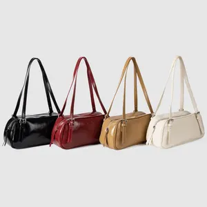 Guangzhou Women'S New Trending Bags Bolsos De Mujer Pu Leather Vintage Shoulder Boston Bag for Women