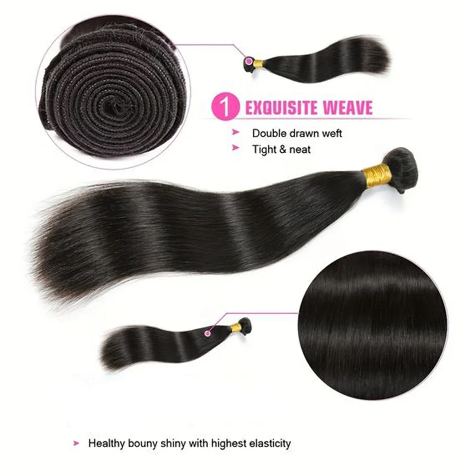 Extension di capelli umani lisci 100% remy peruviani reali_voghion.com