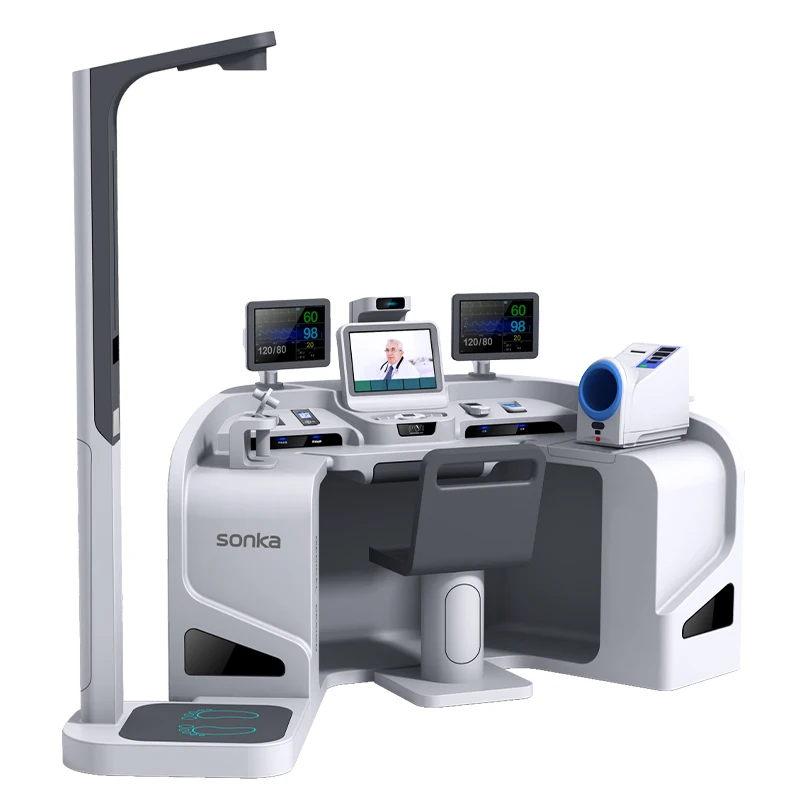 Sonka medic kiosk health kiosk for telemedicine health checking machine smart full Body Composition analyzer