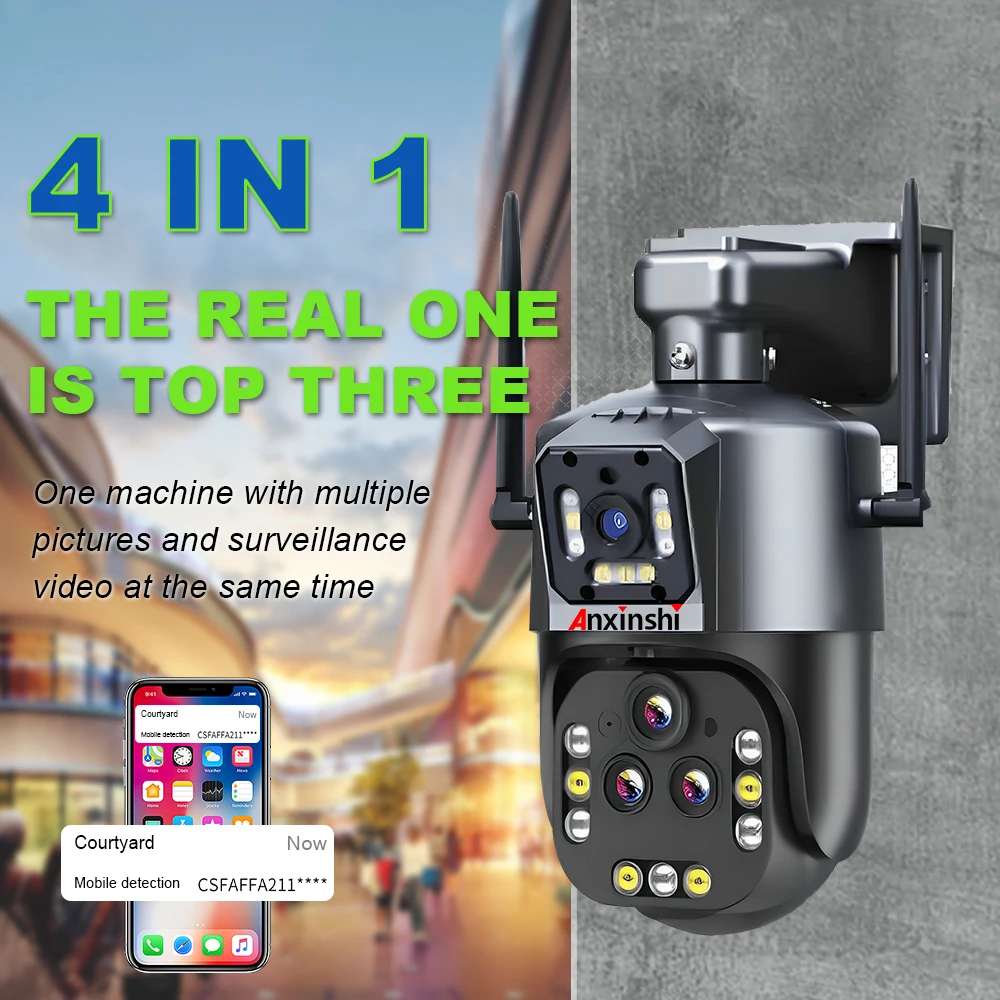 16MP Human Tracking Dual Lens WiFi PTZ Network Camera with Free Horns ...