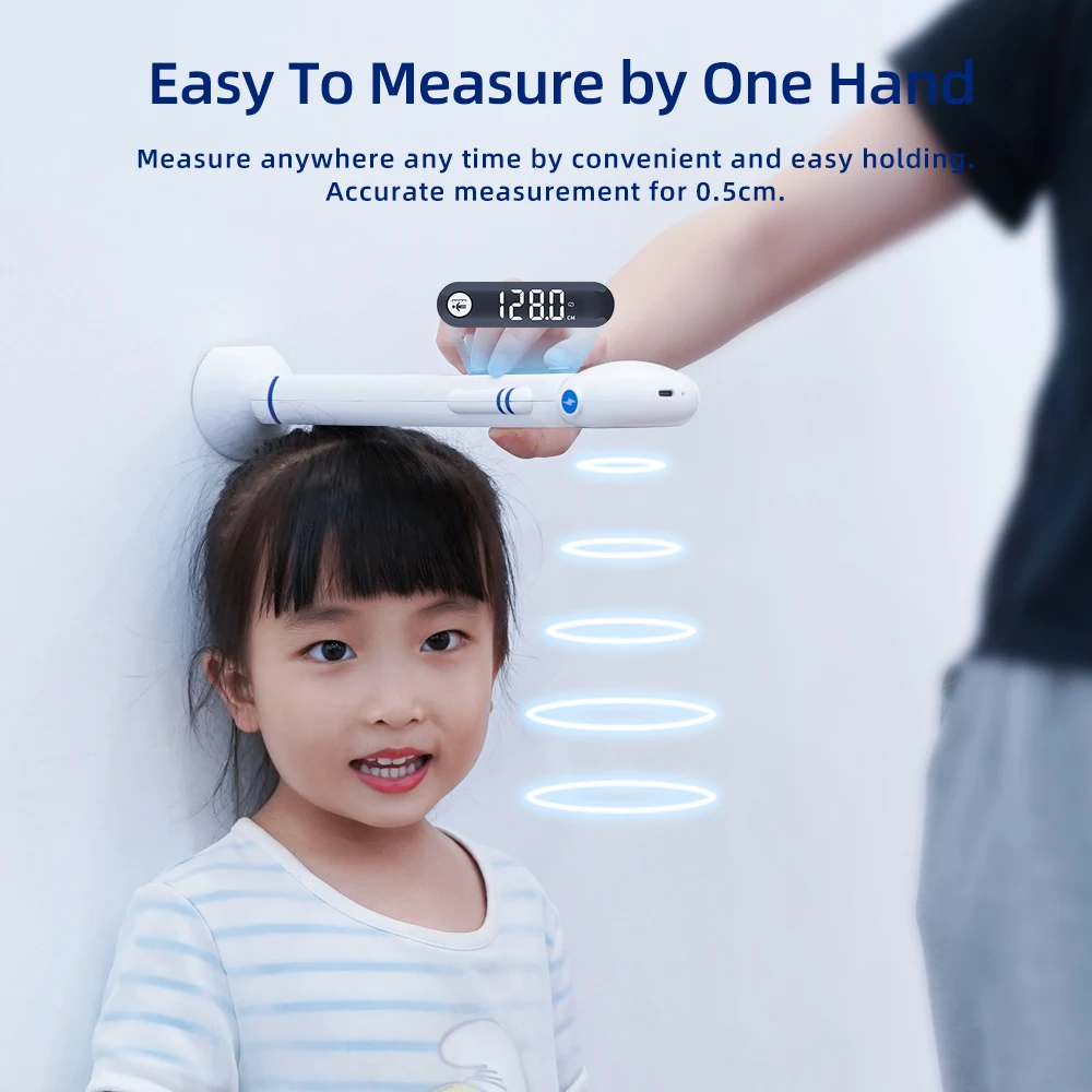 Precision Digital Ultrasonic Height Measuring Ruler for Kids and Adults Essential Height Measurement Instrument