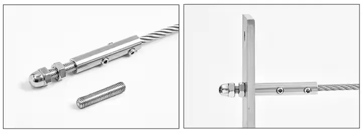Customizable Polished Finish Stainless Steel Cable Railing Tensioner for Widely Usage