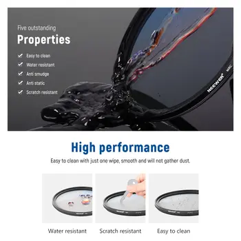 NEEWER 67mm Polarizer Filter 30 Layer Multi Resistant Nano Coated Circular Polarizing Filter CPL Camera Lens Filter detail image