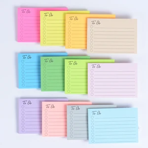New Arrival Colorful Paper Sticky Notes Task List Reminder Sticky Notes Portable Daily ToDo Sticky Notes