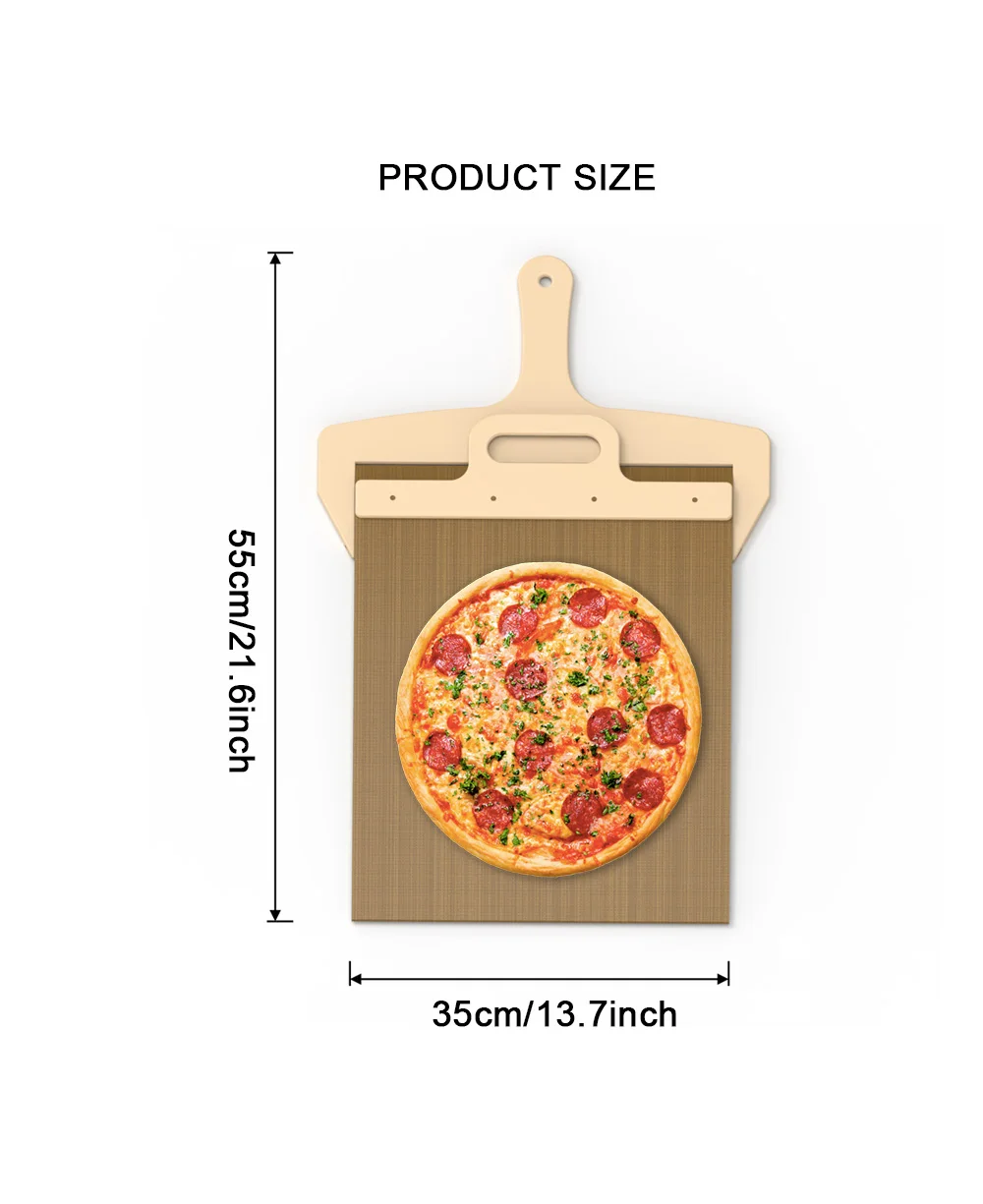 Raybin Nonstick Easy Transfer Sliding Pizza Shovel Pizza Turning Peel