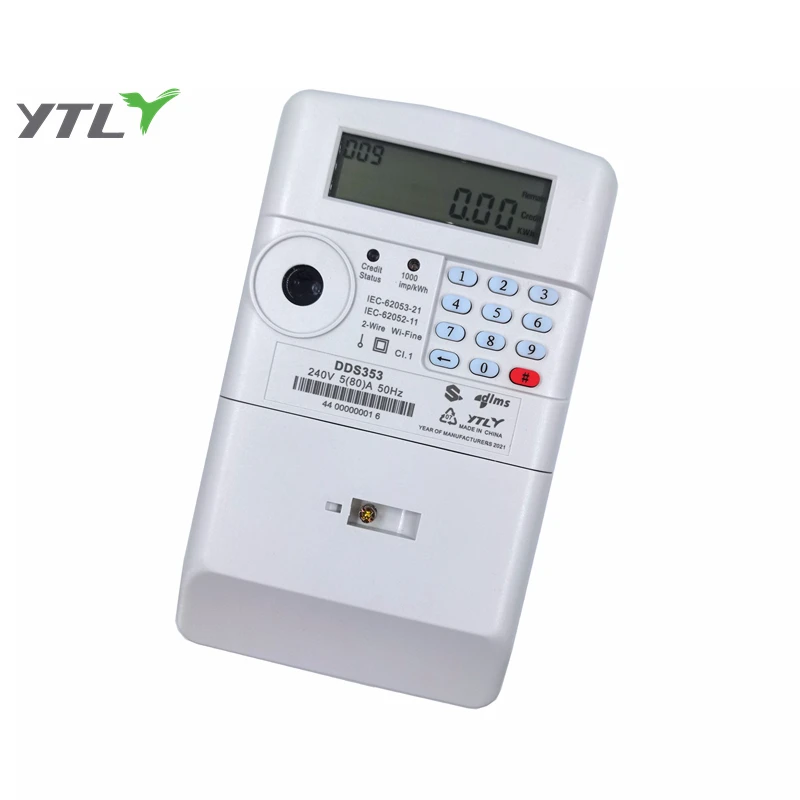 YTL Prepaid Meter  Split Type Single Phase Two Wires Vending Software DLMS Protocol Supplier Electricity Meter