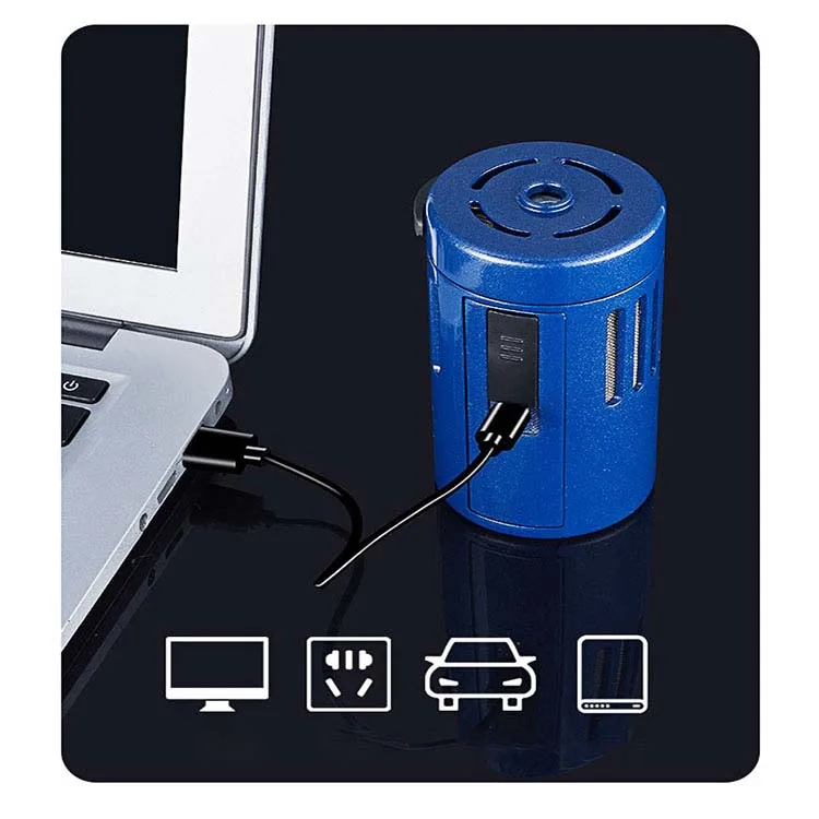 AIRO Multi-functional Usb Cigarette Lighter with Ashtray Portable Car Office Portable Cigarette Holder
