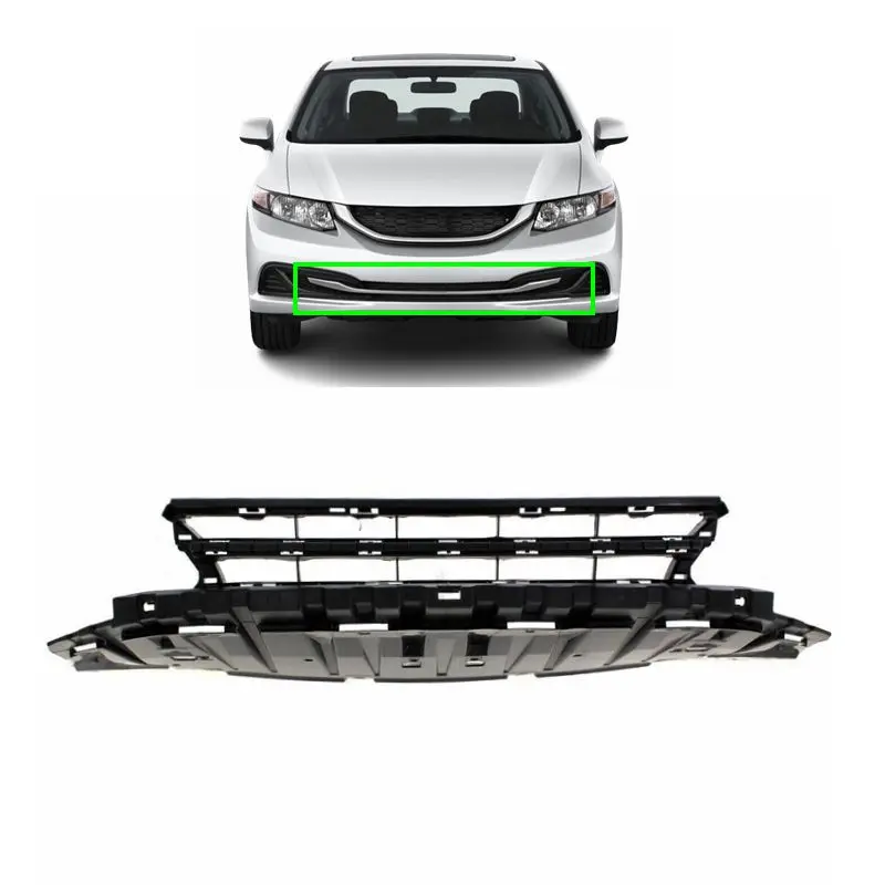 oem AUTO PARTS front bumper black lower grille for HONDA civic 2013 2014 2015 Sedan 1.5L/1.8L Engine