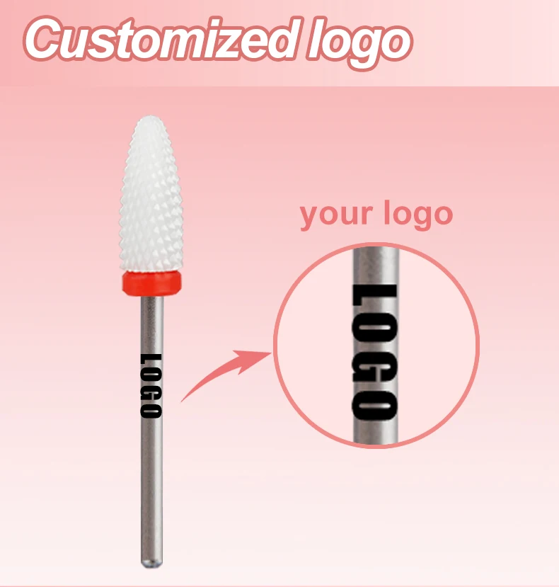 1.8mm Small Flame Shape Yaqin Remove Cuticle Electric Nail Drill