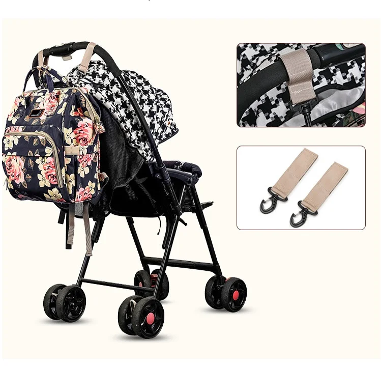 Amazon hot products waterproof travel bassinet diaper bag 2021 diaper bag backpack with toy band