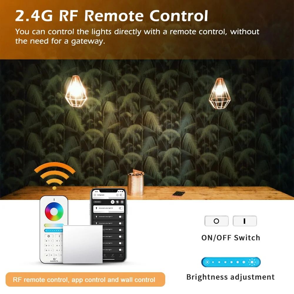 Trailing Edge Phase Control 100V 240V Smart Dimmer Inwall Zigbee Led Switch
