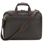 TIDING Vintage Men Cow Buffalo Leather 15 Inch Laptop Briefcase Slim Genuine Leather Laptop Bag For Man