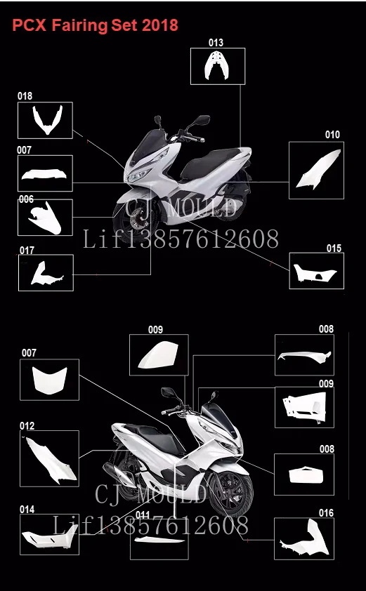 ホンダ PCX150用 フェアリングキット 本体カウルカバー 2018-2025