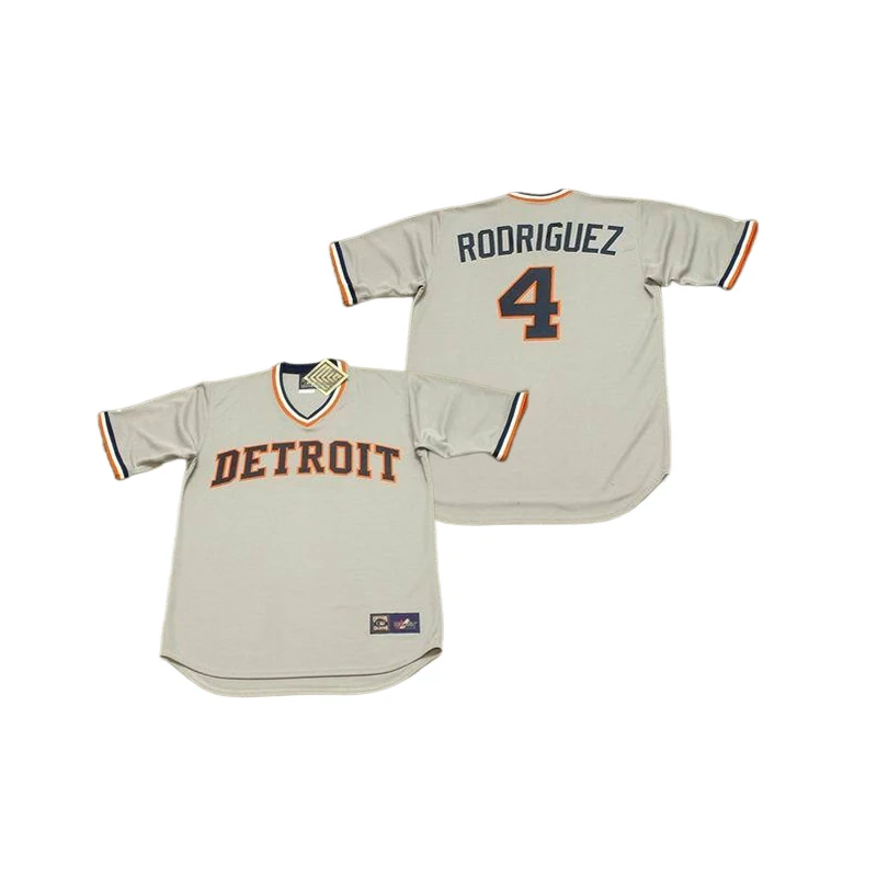 Wholesale Men's Detroit 4 AURELIO RODRIGUEZ 5 HANK GREENBERG JIM NORTHRUP 6 AL  KALINE Throwback baseball jersey Stitched S-5XL From m.