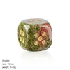 unakite - Dadi arrotondati da 15 mm