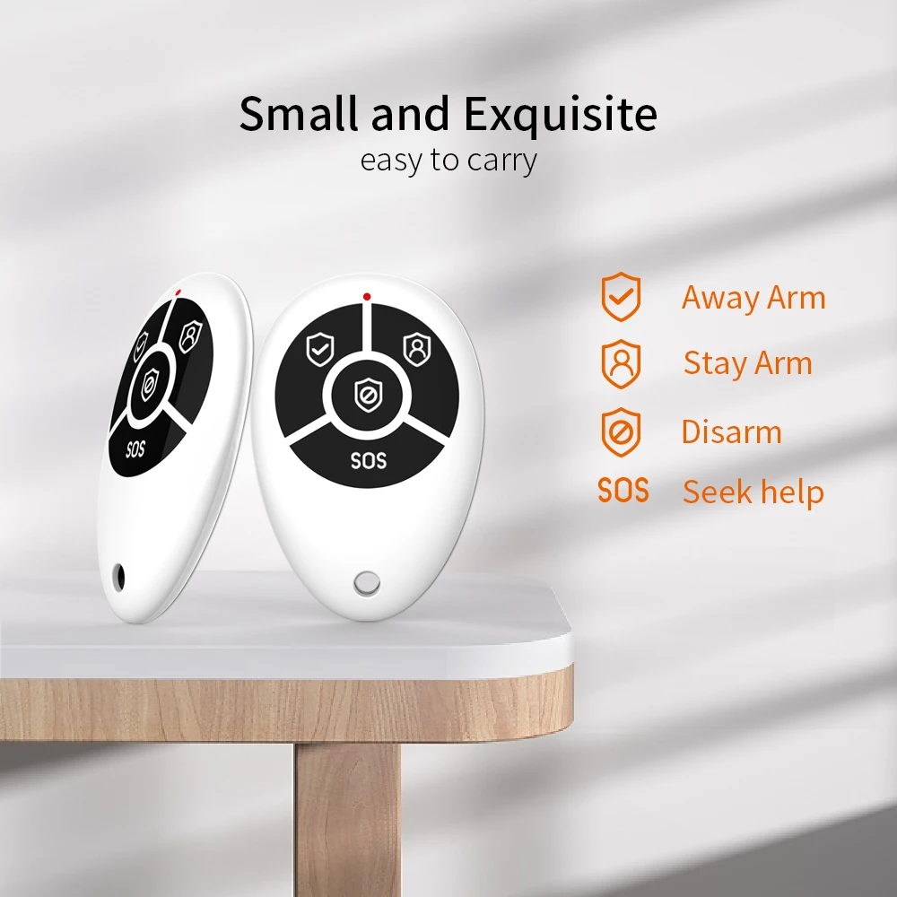 Staniot 433MHz Smart Wireless Remote Control Portable 4 Buttons for Burglar Security Alarm System