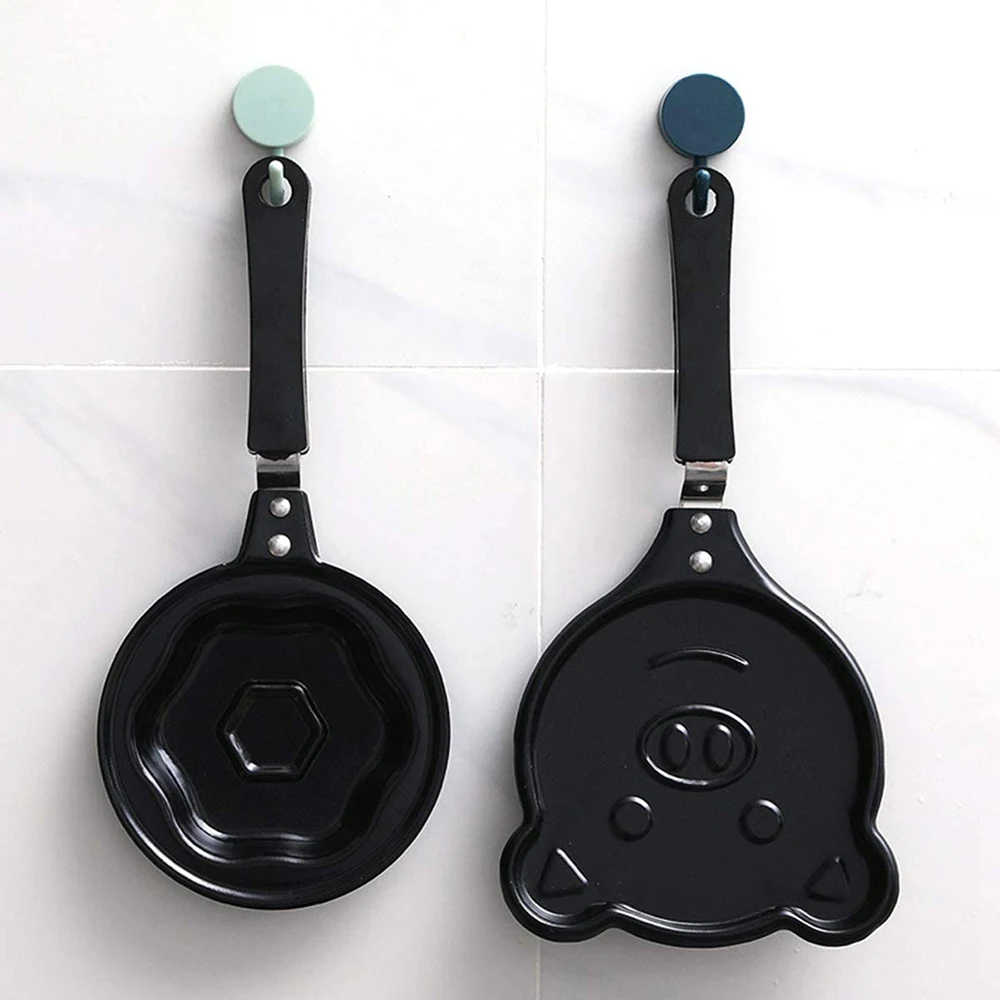 High Quality Nonstick Cute Pattern Egg Mini Deep Fry Pan Heart Bear Frog Shaped Personalized Customized Shape Egg Frying Pan