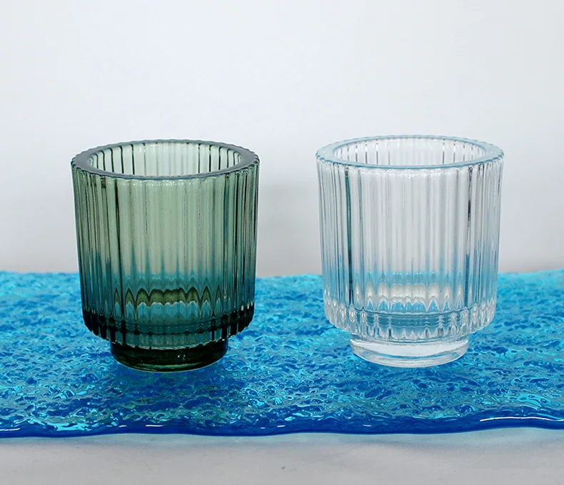 Wholesale Modern Ribbed Pleated Clear Custom Restaurant Wedding Tea