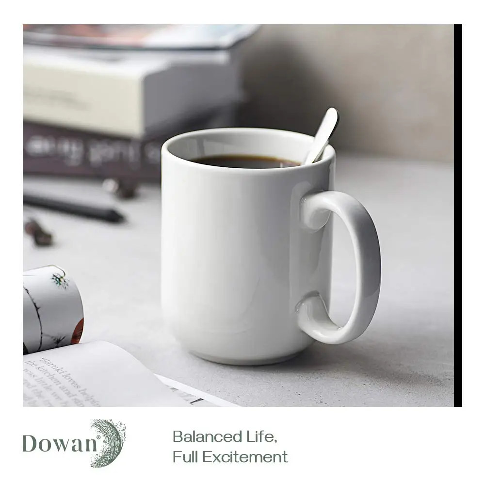 Ceramic Large White 20 Oz Coffee Mugs With Large Handle Mugs Large Cup for  Coffee Tea Hot Cocoa for Gifts