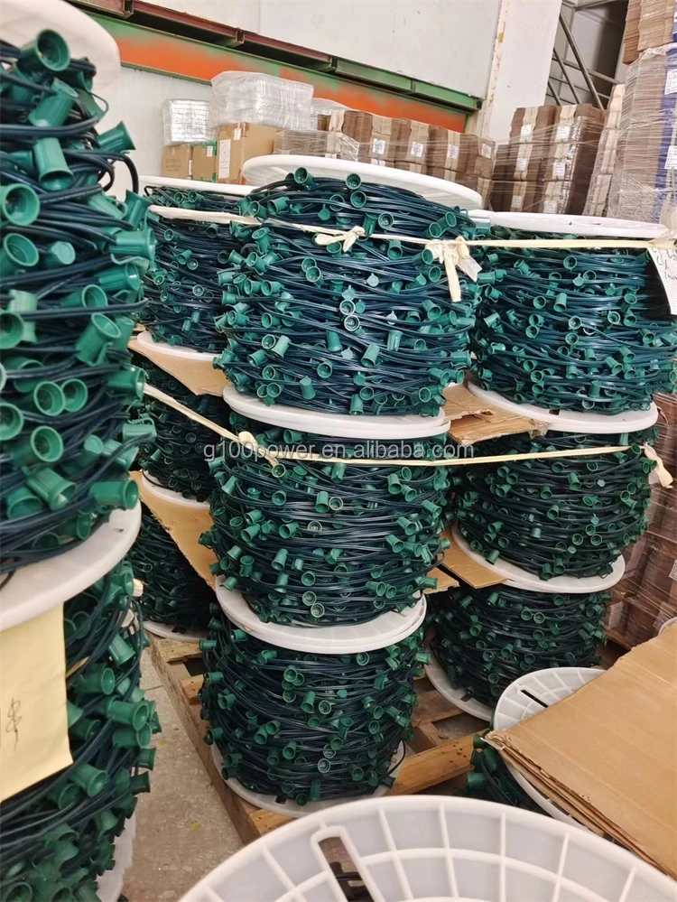 500' C9 Light Spool White SPT-2 - Durable Outdoor Christmas Lights