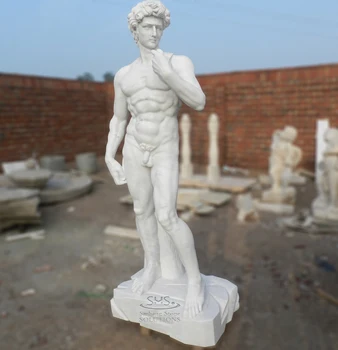 THE ANCIENT HOME - Virgil Statue for Garden White Cast Marble 79 cm / 31.1  inch Indoor and Outdoor