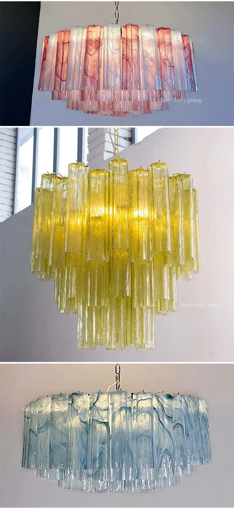 cpl 444 custom french vintage murano glass chandelier glass suspension lighting for hotel lobby-3