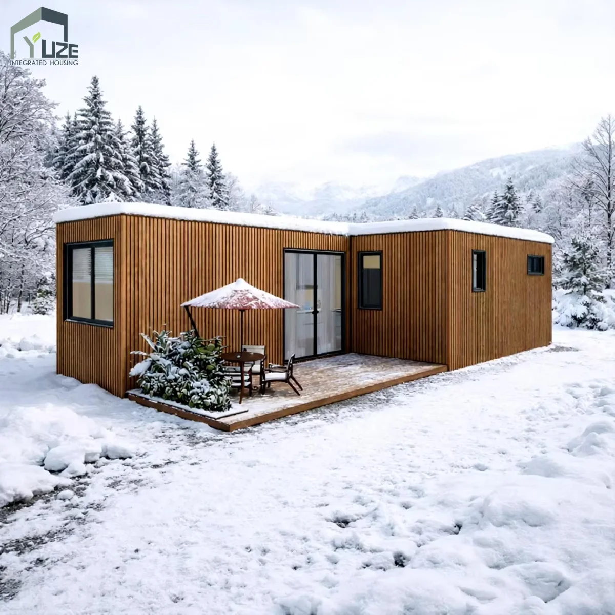 Luxury Design Prefab Insulated Resort Modular Shipping Container Cabin House Residential for Cold Climate Living