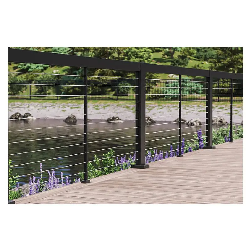 ACE Vertical Rod Railing for Stair Rod Railing System Black Rod Iron Railing