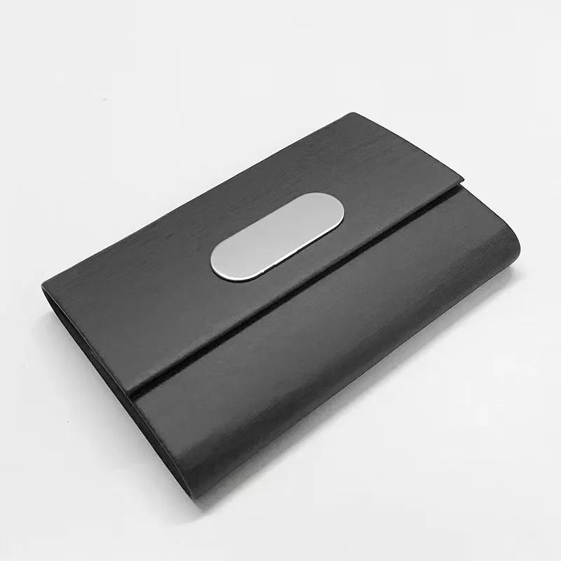 Gold Metal Thickened Business Card Holder for Men High-End Customizable Logo Gift Case preview 3
