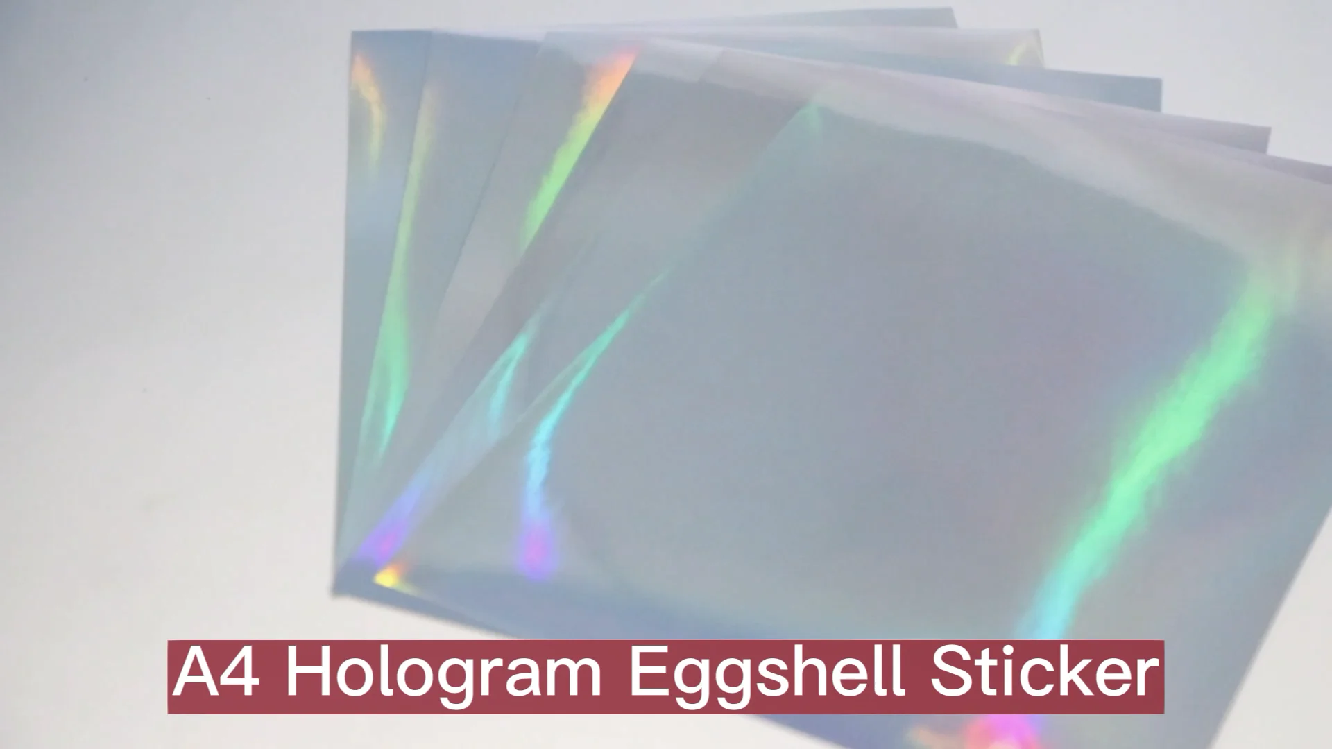 Self Adhesive Destructible Vinyl Egg Shell Sticker Paper Holographic Eggshell Holograma Cscara