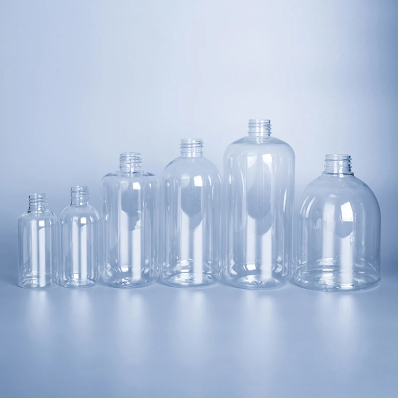Shampoo Bottles Empty 100ml 250ml 300ml 500ml Clear PET Plastic Container with Trigger Spray Disc Cap Hair Oil Lotion Bottle