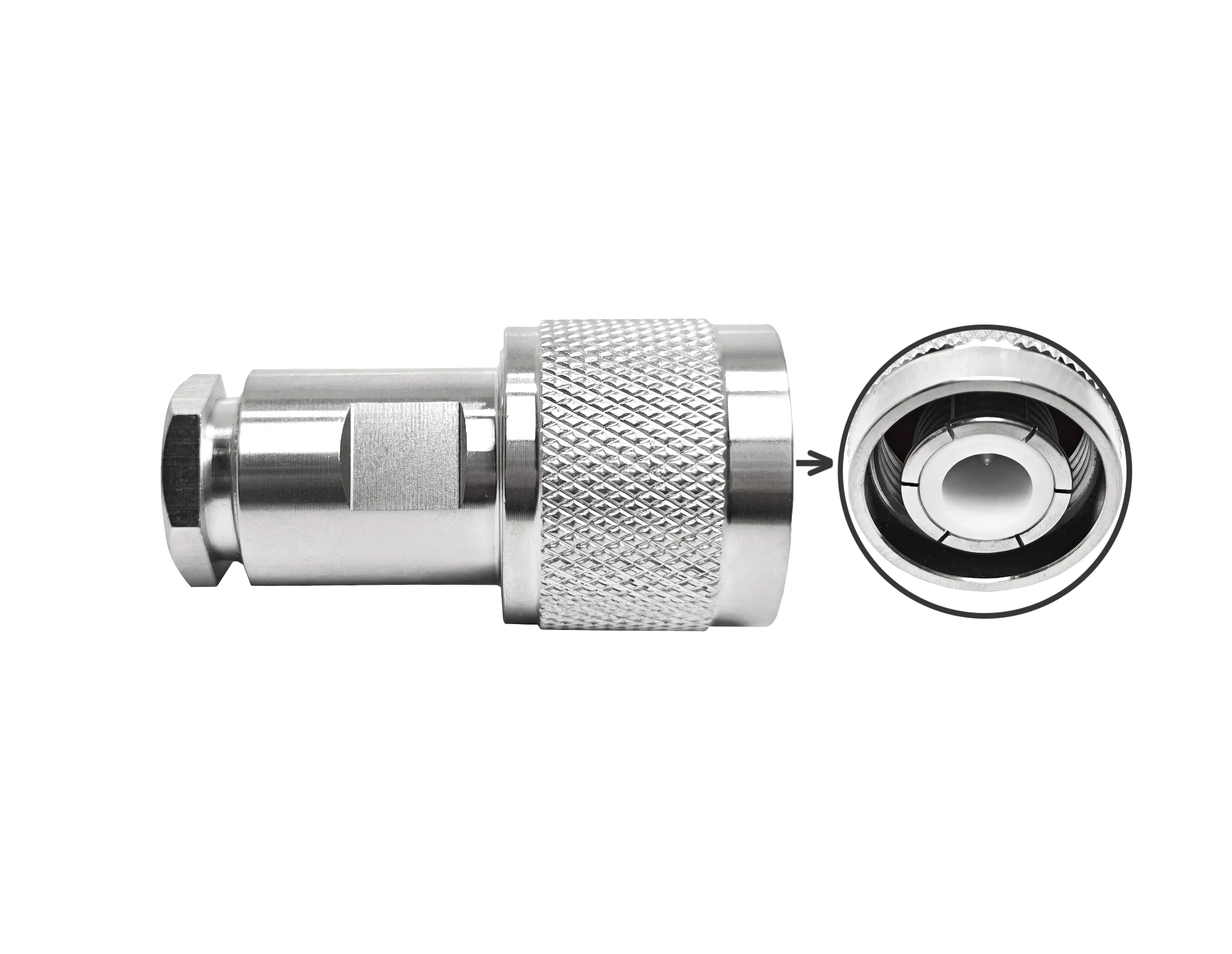Factory 50 Ohm HN Male Macho Mchio High-power Connector High Voltage for RG58 RG142 Coaxial Cable RF Adapter Coaxial Connectors