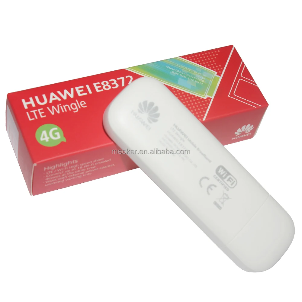 Blanc Nouveau modèle 2020 - Pour une utilisation avec nimporte quelle carte SIM dans le monde HUAWEI E8372h-320 LTE/4G 150 Mbps USB Mobile Wi-Fi 
