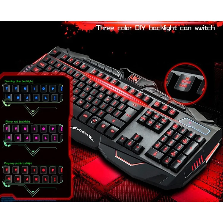 Keyboard and Mouse Combos Home Notebook Desktop Computer Latest Gaming Keyboard RGB Gaming Arabic English Gaming Keyboard