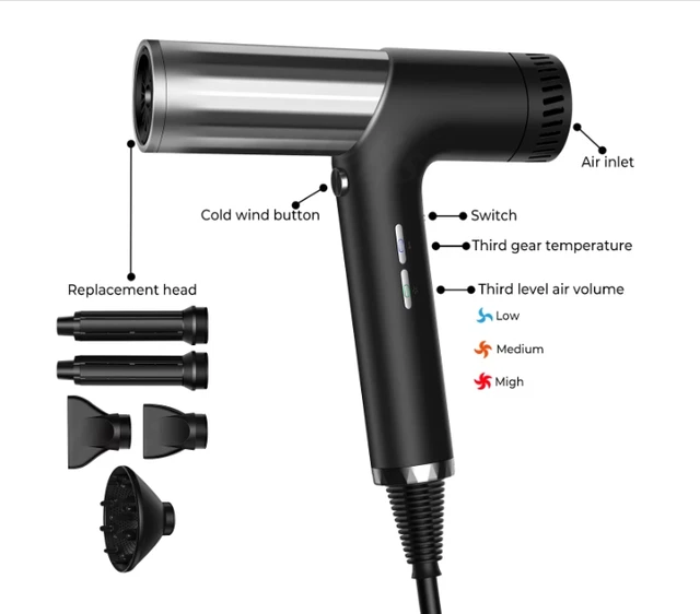 110000 RPM Brushless Motor Fast Drying High-Speed Low Noise Hairdryer Negative Ionic Hair Blow Dryer