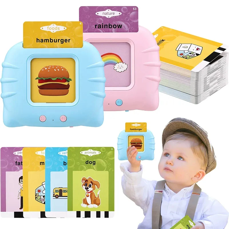 Multilingual Talking Flash Card 112cards Reader Learning Machine Educational Toys for Kids Learning Arabic, Spanish, French, Etc