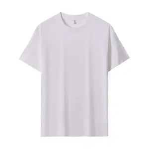 Wholesale Summer 220g Sorona 7A Antibacterial Short-Sleeve Basic Solid Cool Casual Basic Men's T-Shirt