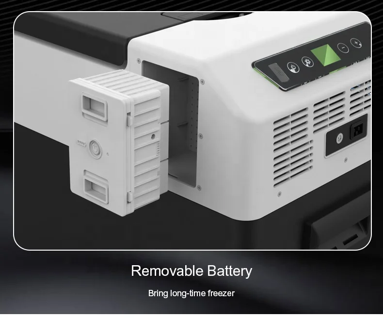 Antuncle 50l Car Fridge With Builtin Battery 12v 24v Car Refrigerator Portable Fridge Freezer