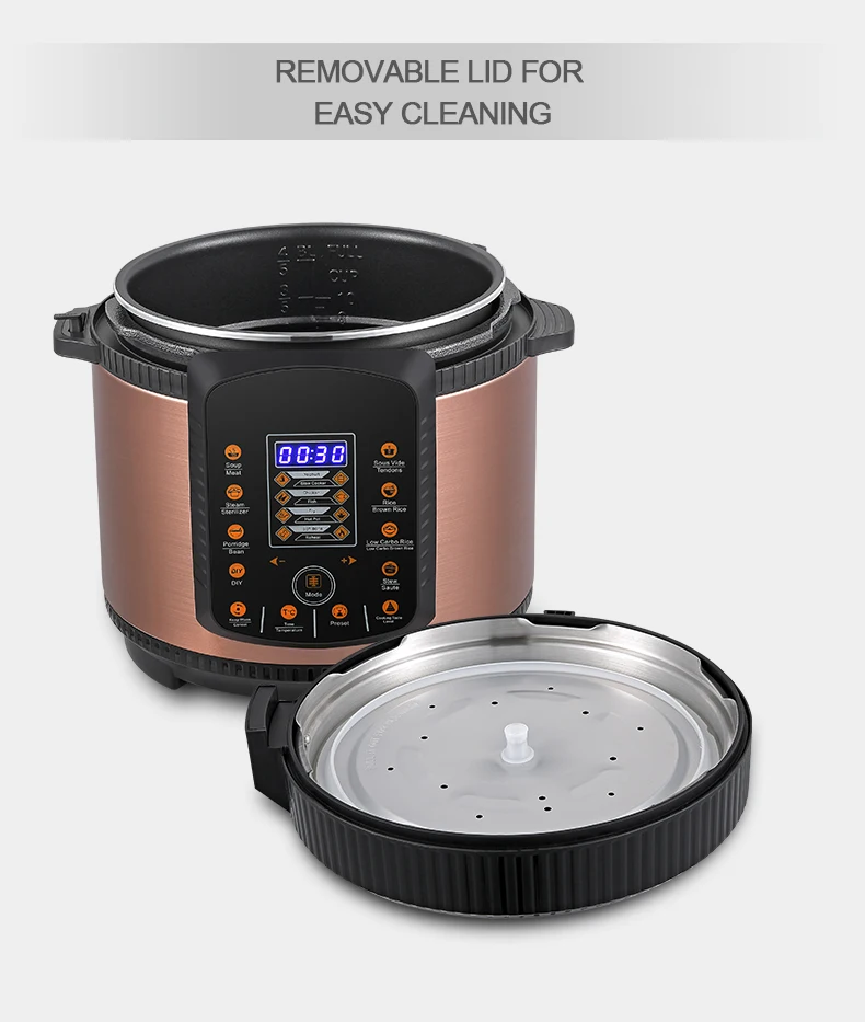 4L Household Electric Pressure Cookers Multipurpose Stainless Steel Fast Pot Electric Pressure Cooker
